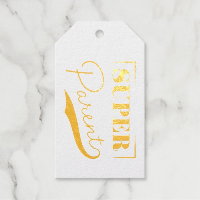 Étiquettes Cadeaux Super parent (Recto)