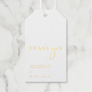 Étiquettes Cadeaux Tag Cadeau Estelle Modern Minimal Gold Foil Favori