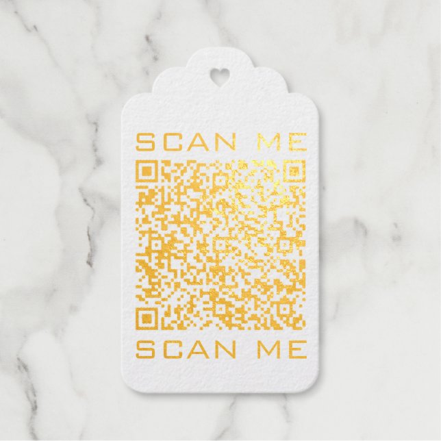 Étiquettes Cadeaux Texte QR Code Info Scannez Moi Votre Design Modern (Recto)