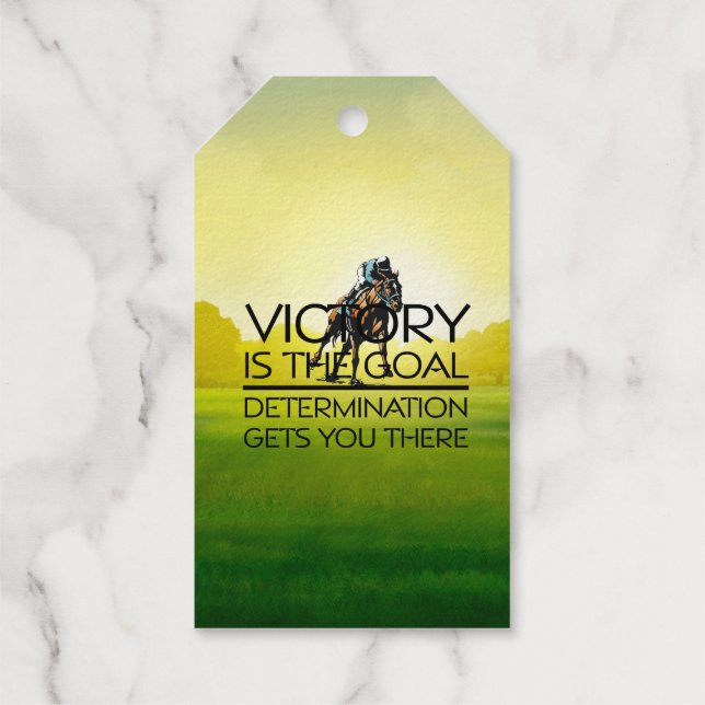 Étiquettes Cadeaux TOP Horse Racing Victory Goal (Verso)