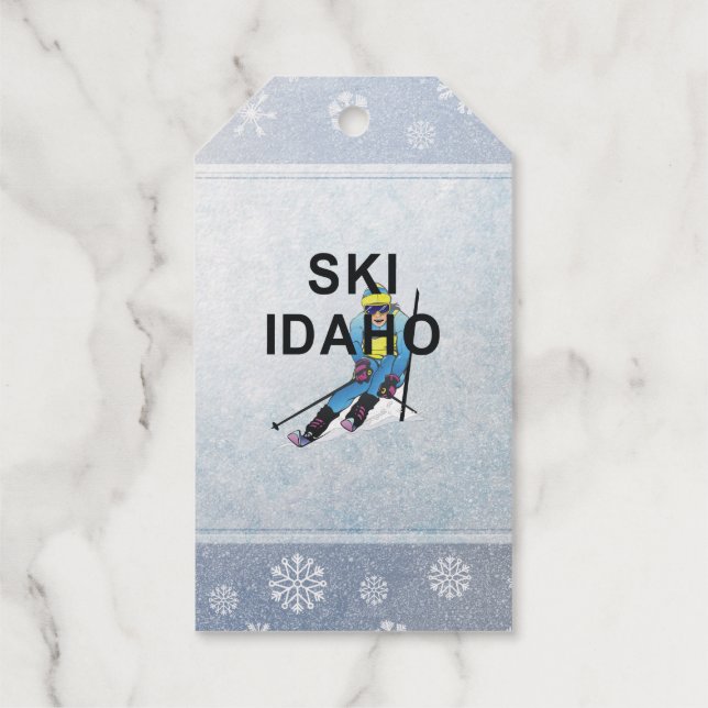 Étiquettes Cadeaux TOP Ski Idaho (Verso)