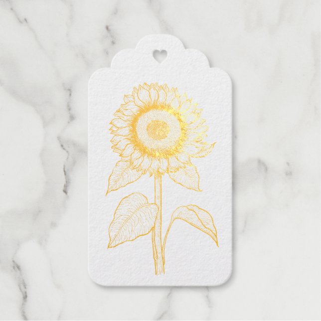 Étiquettes Cadeaux Tournesol (Recto)