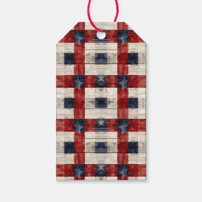 Étiquettes Cadeaux Treillis Américain (Devant)