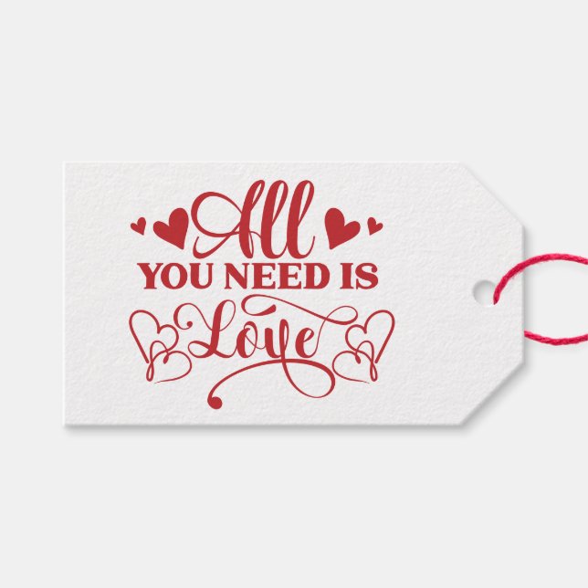 Étiquettes Cadeaux Typographie Tout Ce Dont Vous A (Devant (Horizontal))