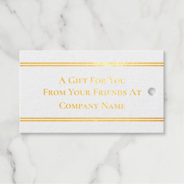 Étiquettes Cadeaux Un Cadeau Pour Vous De Vos Amis Nom De Société Log (Recto (horizontal))