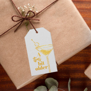 Étiquettes Cadeaux Un Tini Un Peu Plus Ancien Cocktail Anniversaire