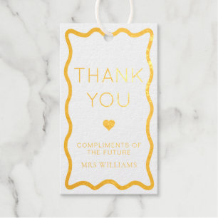 Étiquettes Cadeaux Wave Merci Favor