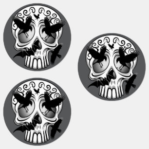 Étiquettes Calaveras décoratives Halloween