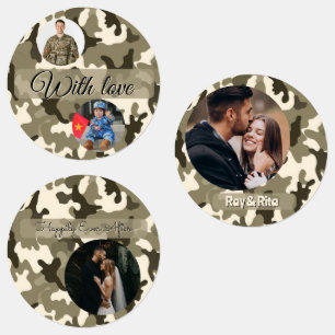 Étiquettes Camouflage Brun 15 pièces, Teintes Terriennes Brun