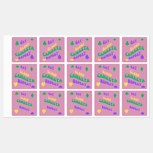 Étiquettes Canasta Enthousiaste Mantra Manger Sleep Canasta r (Feuille)