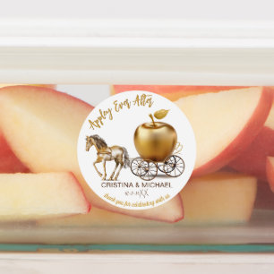 Étiquettes Caramel Apple Faveur de Mariage Heureux à Tout Jam