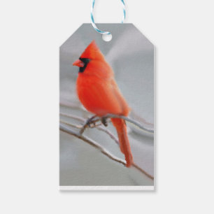 Étiquettes cardinales de cadeau de Noël