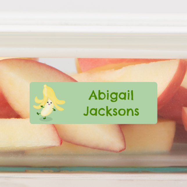 Étiquettes Caricature de banane Cute kawaii personnalisée (Apposé)