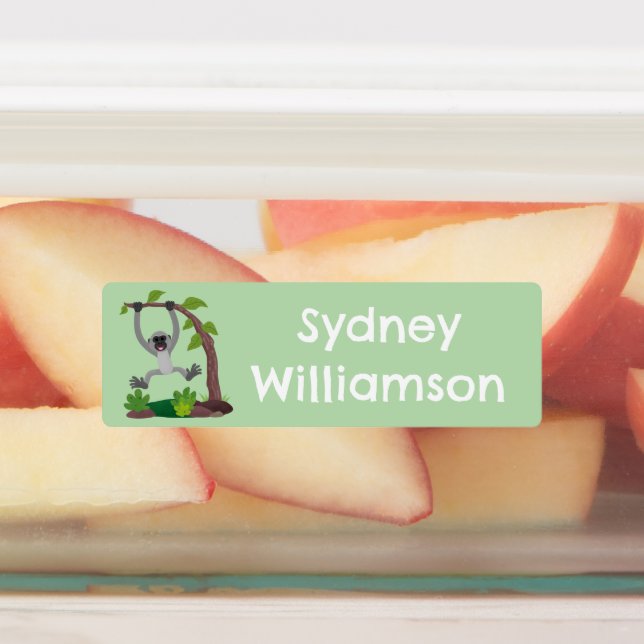 Étiquettes Caricature de bande gibbon très agréable personnal (Apposé)