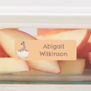 Étiquettes Caricature de bébé autruche à couver mignon person