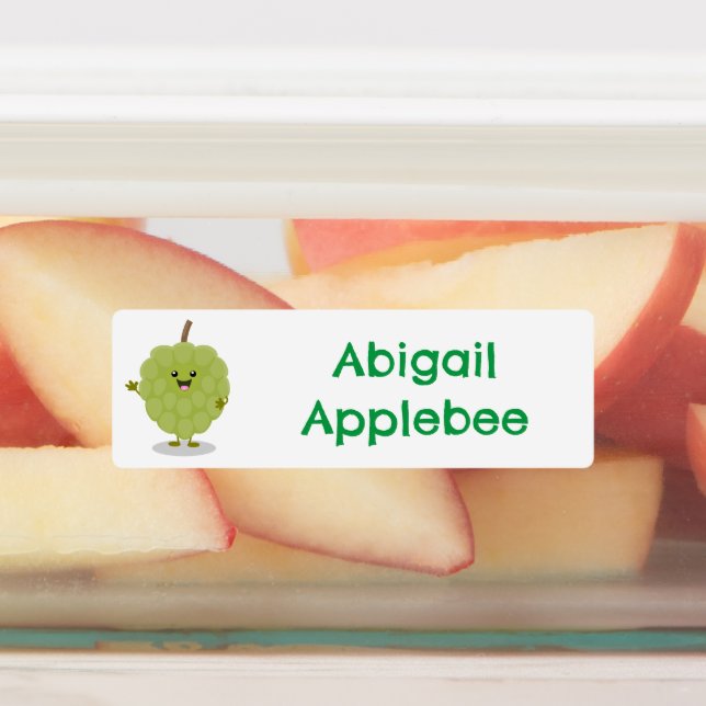 Étiquettes Caricature de chérimoya à la crème personnalisée (Apposé)