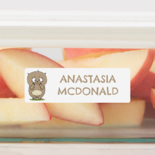 Étiquettes Caricature de hamster chubby oubliable personnalis