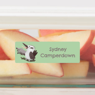 Étiquettes Caricature de kookaburra très drôle personnalisée