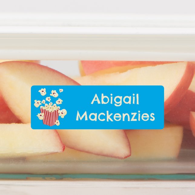 Étiquettes Caricature de pop-corn drôles et amusants (Apposé)