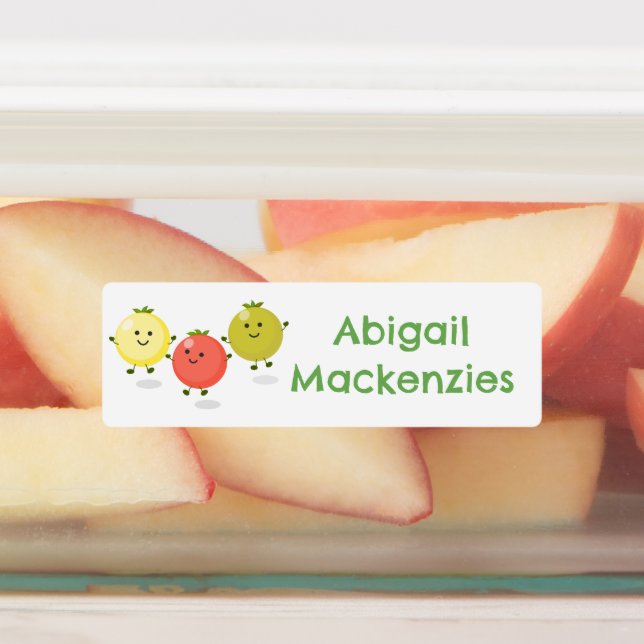 Étiquettes Caricature de tomates cerises mignonnes personnali (Apposé)