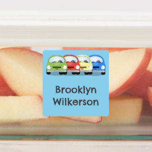 Étiquettes Caricature de voitures Cute kawaii personnalisée