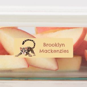 Étiquettes Caricature d'ocelot mignonne personnalisée