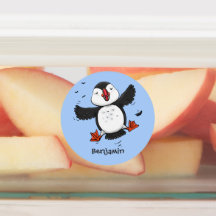 Caricature en bleu bouffin joyeux