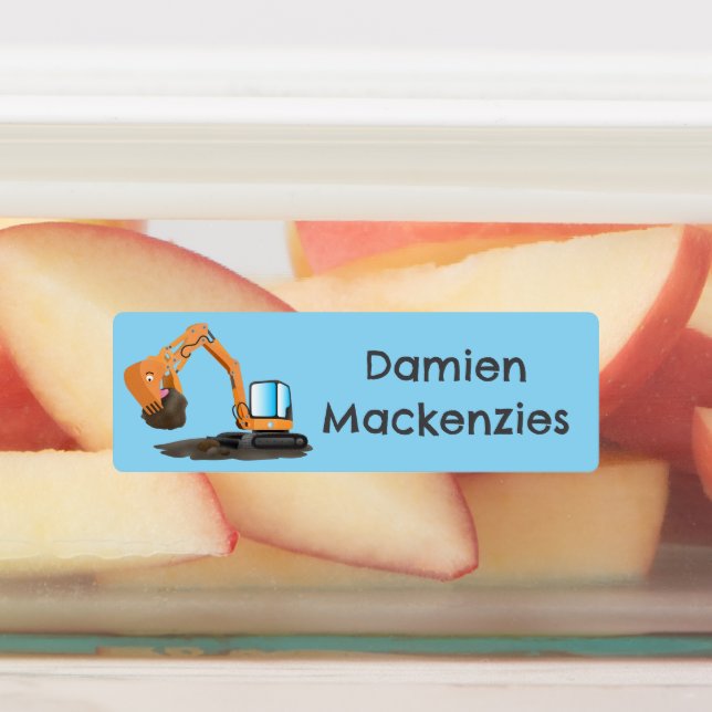 Étiquettes Caricature personnalisée pour crevette orange (Apposé)