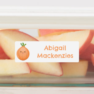 Étiquettes Caricature vert oignon brun joli personnalisé