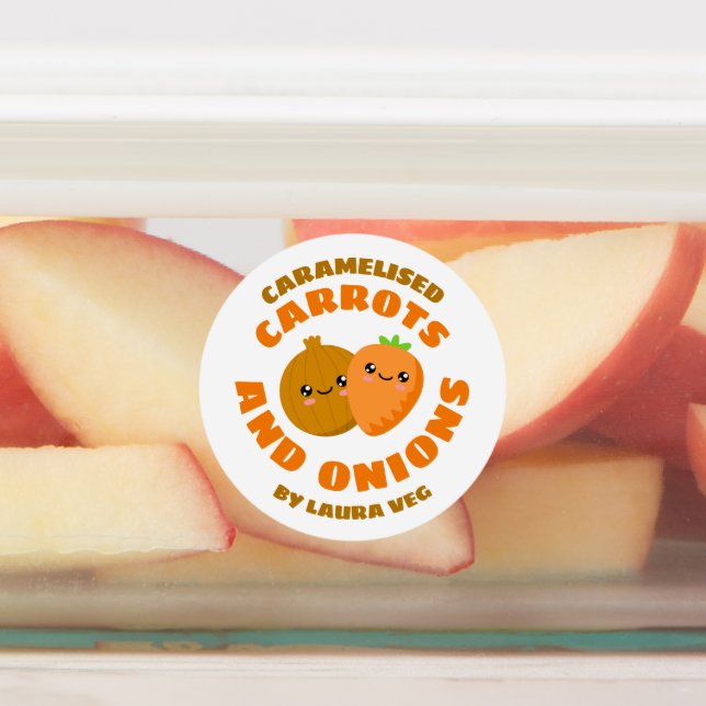 Étiquettes Carottes et oignons caramélisés (Apposé)