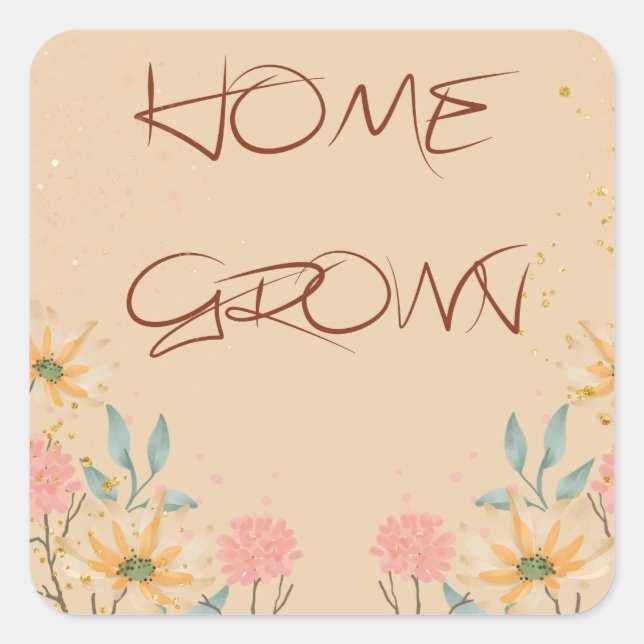 Étiquettes Carré faits maison (Devant)