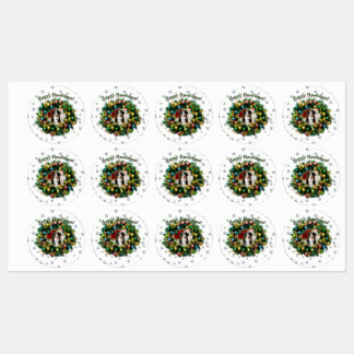 Étiquettes Carte de vœux photo Joyeux Howlidays