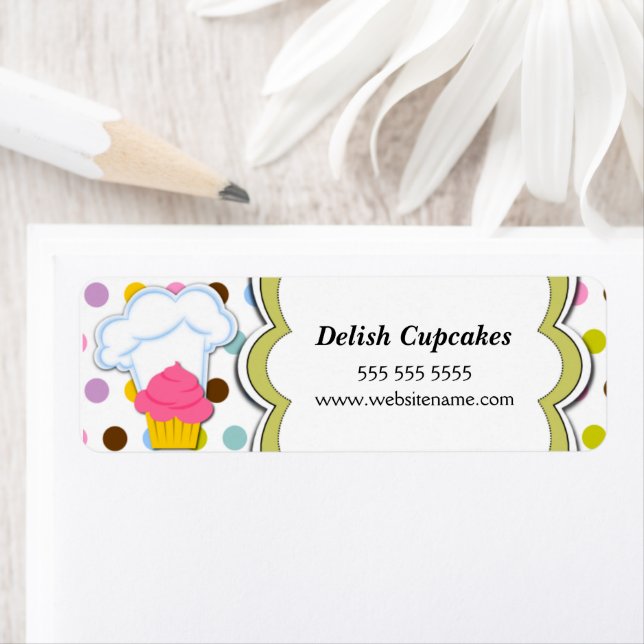Étiquettes Casquettes de Cupcake et Bakers (En situation)