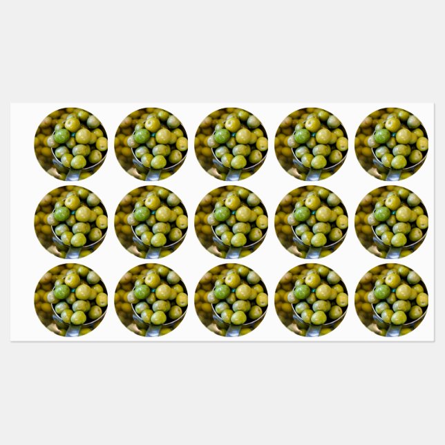 Étiquettes Castelvetrano Olives vertes douces (Feuille)