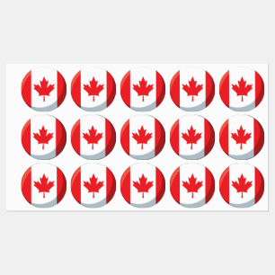 Étiquettes Célébrez la Journée du drapeau du Canada avec des