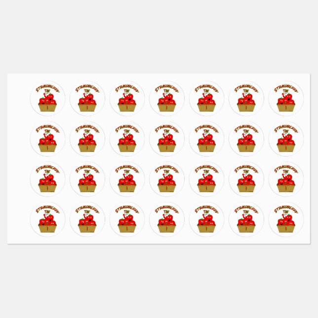 Étiquettes C'est le temps des fraises ! (Feuille)