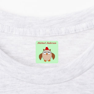 Étiquettes Chouette de Noël sur mesure
