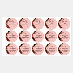 Étiquettes Chrysanthème romantique sur Gossamer Pink