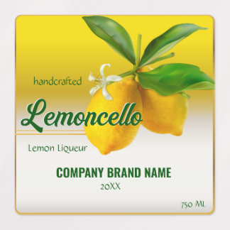 Étiquettes Citron Fruit Lemoncello