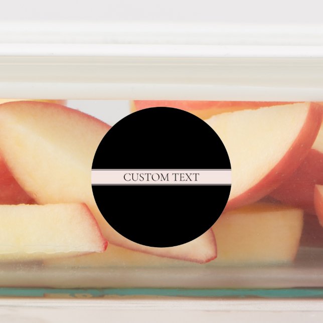 Étiquettes Clair rose pâle Bleu Bande et Élégant Texte modifi (Apposé)