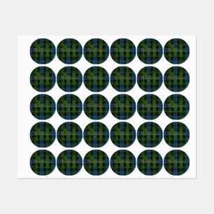 Étiquettes Clan écossais MacKenzie Tartan Gold Nom-Initiale