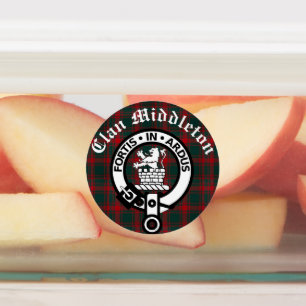 Étiquettes Clan Middleton Crest Badge et Tartan