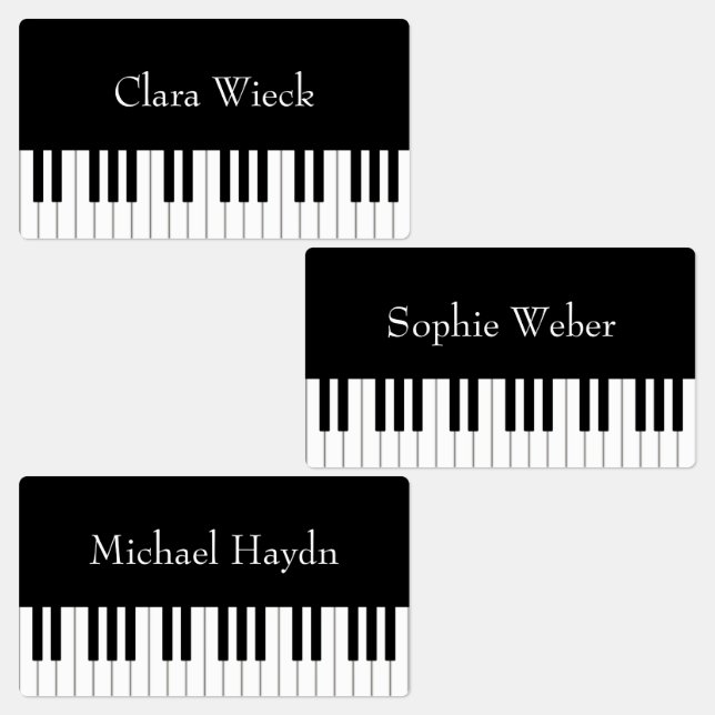 Étiquettes Clavier de piano classique Nom du musicien personn (Groupe)