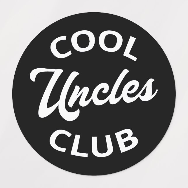 Étiquettes Club des oncles cool I (Design 1)
