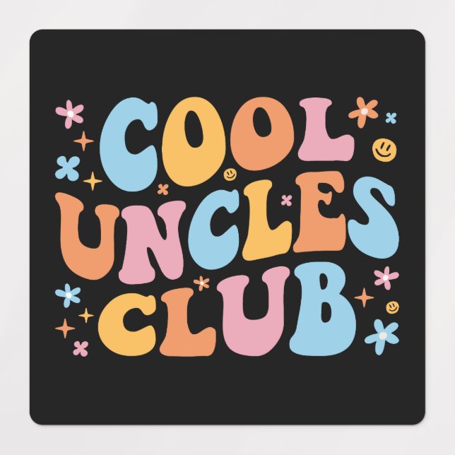 Étiquettes Club des oncles cool III (Design 1)