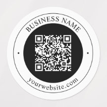 Code QR avec nom d'entreprise Texte circulaire mod