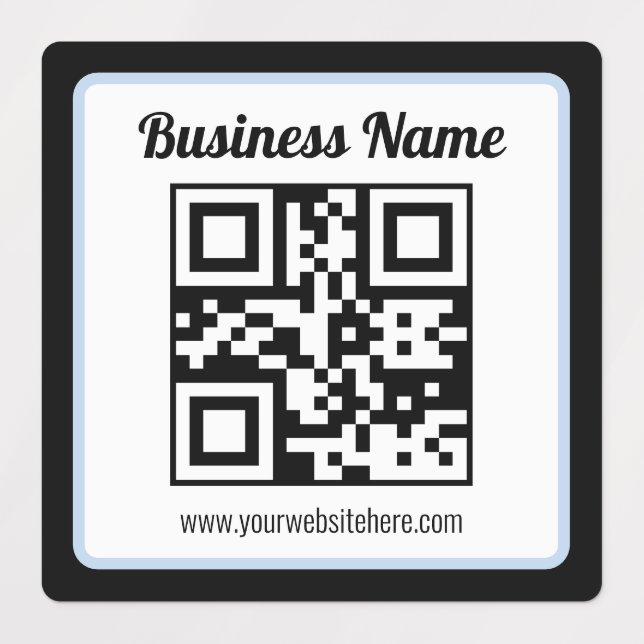 Étiquettes Code QR et texte modifiables | Étanche (Design 1)