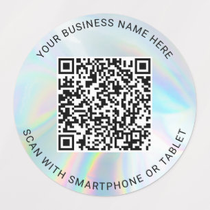 Étiquettes Code QR Holographique Nom commercial personnalisé