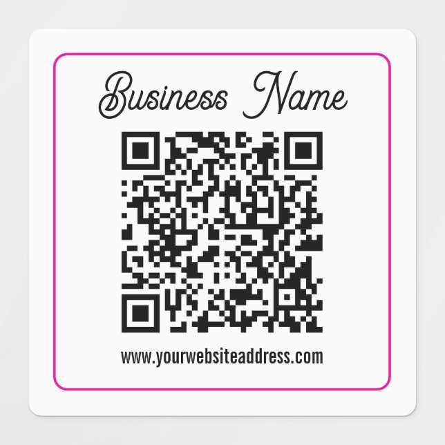 Étiquettes Code QR scannable avec écriture manuscrite en scri (Design 1)