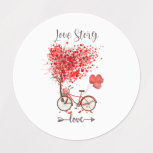 Étiquettes coeur rouge pour ma valentine